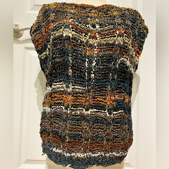 Leather Knitted Top - Picture 1 of 11